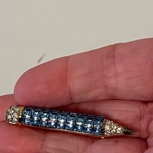 Vintage Swarovski blue pencil with black lead tip
